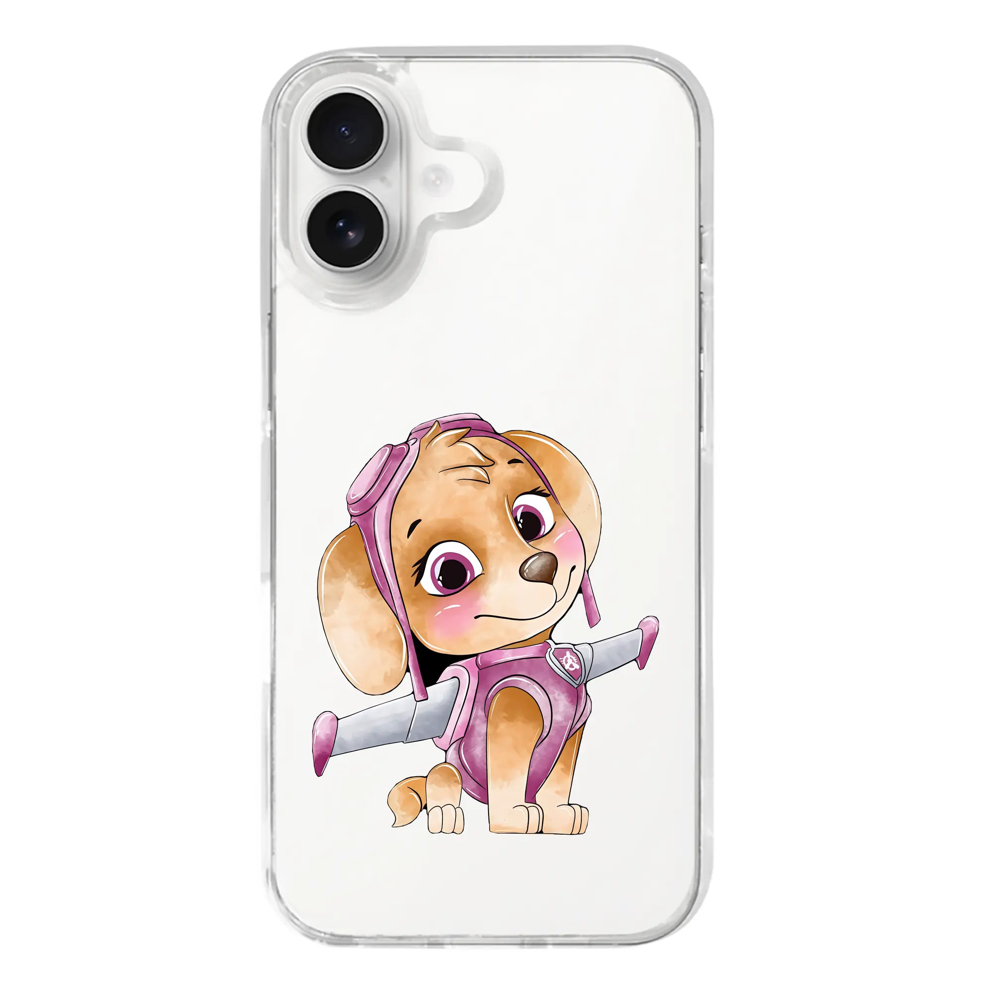 パウ・パトロール グッズ,スカイ - iPhone 17シリーズ 透明スマホケース – 薄型・耐衝撃・精密フィット保護カバー